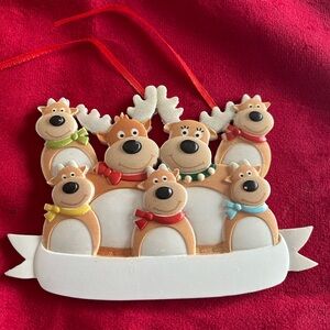 Festive Reindeer Family Ornament